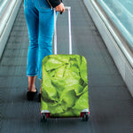 Green Lettuce Leaves Print Luggage Cover