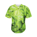 Green Lettuce Leaves Print Men's Baseball Jersey