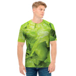 Green Lettuce Leaves Print Men's T-Shirt