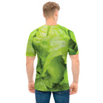 Green Lettuce Leaves Print Men's T-Shirt