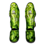 Green Lettuce Leaves Print Muay Thai Shin Guard