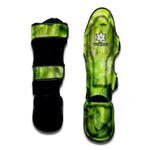 Green Lettuce Leaves Print Muay Thai Shin Guard