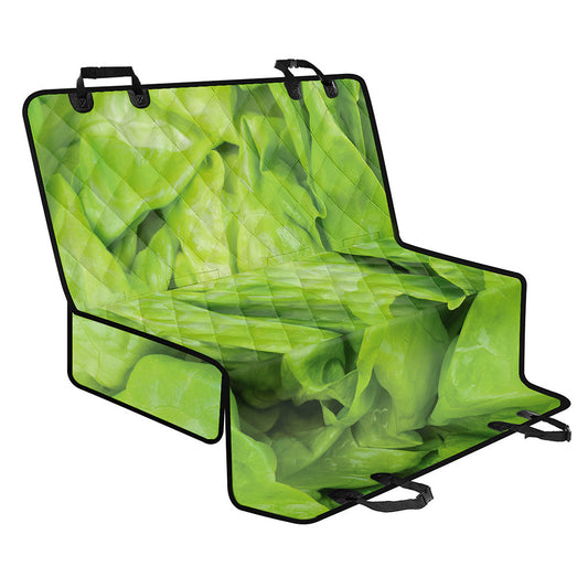 Green Lettuce Leaves Print Pet Car Back Seat Cover