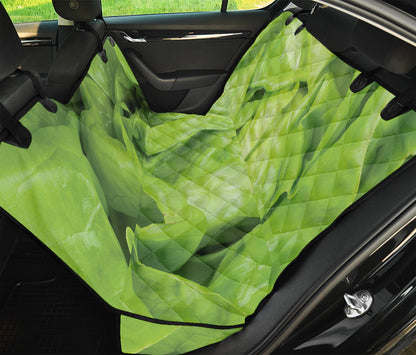 Green Lettuce Leaves Print Pet Car Back Seat Cover