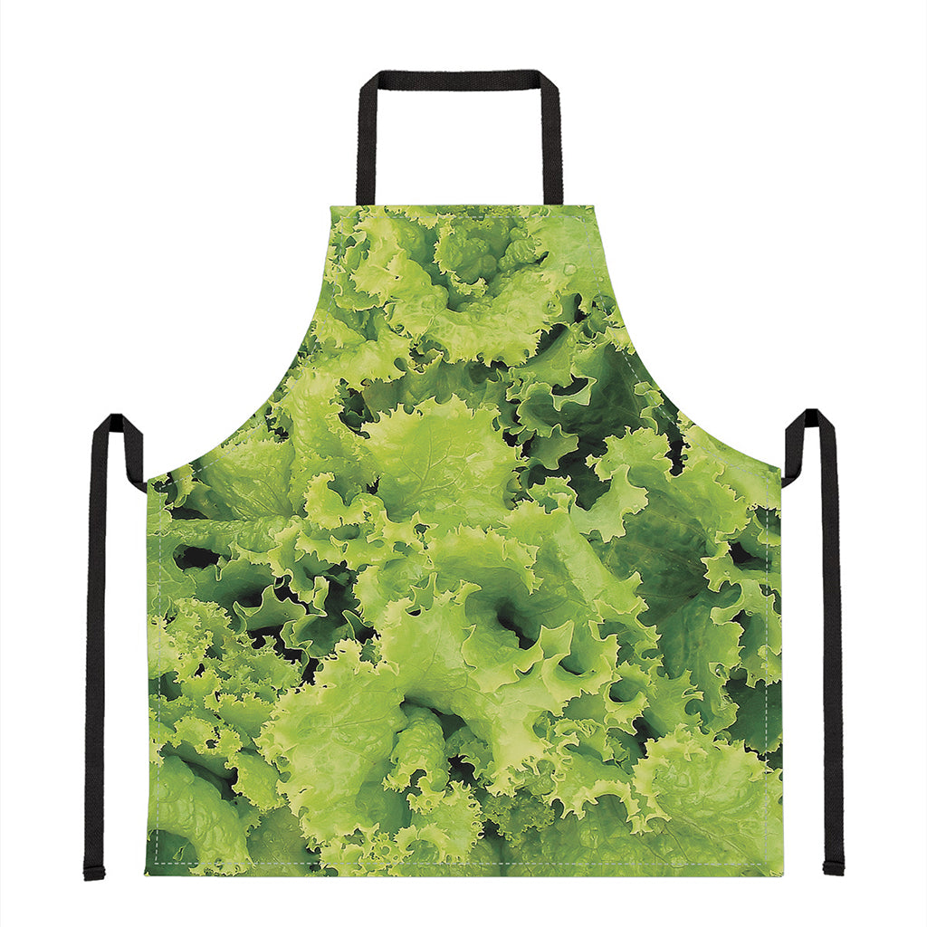 Green Lettuce Salad Print Apron