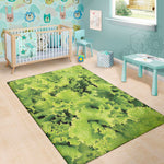 Green Lettuce Salad Print Area Rug