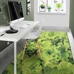 Green Lettuce Salad Print Area Rug