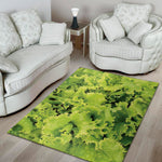 Green Lettuce Salad Print Area Rug