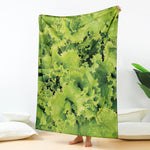 Green Lettuce Salad Print Blanket