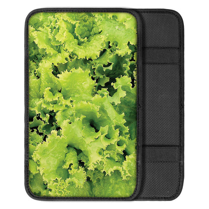 Green Lettuce Salad Print Car Center Console Cover