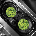 Green Lettuce Salad Print Car Coasters