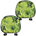 Green Lettuce Salad Print Car Headrest Covers