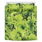 Green Lettuce Salad Print Duvet Cover Bedding Set