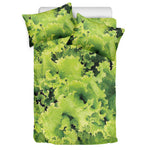 Green Lettuce Salad Print Duvet Cover Bedding Set