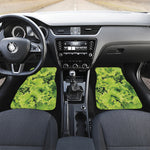 Green Lettuce Salad Print Front and Back Car Floor Mats