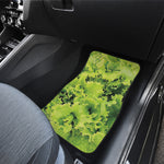 Green Lettuce Salad Print Front and Back Car Floor Mats