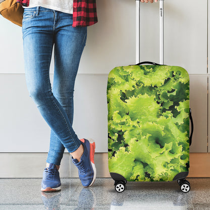Green Lettuce Salad Print Luggage Cover