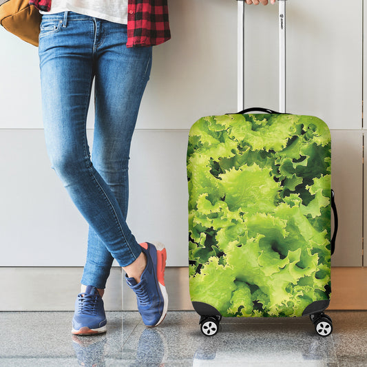 Green Lettuce Salad Print Luggage Cover