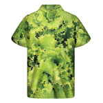 Green Lettuce Salad Print Men's Short Sleeve Shirt