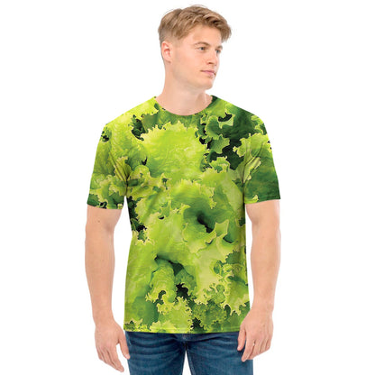 Green Lettuce Salad Print Men's T-Shirt