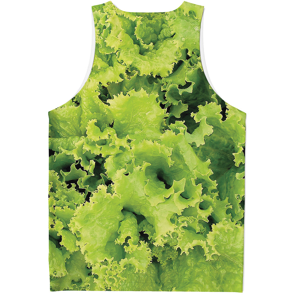 Green Lettuce Salad Print Men's Tank Top