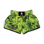 Green Lettuce Salad Print Muay Thai Boxing Shorts