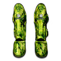 Green Lettuce Salad Print Muay Thai Shin Guards
