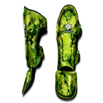Green Lettuce Salad Print Muay Thai Shin Guard