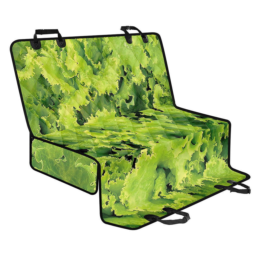 Green Lettuce Salad Print Pet Car Back Seat Cover