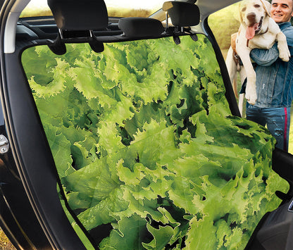 Green Lettuce Salad Print Pet Car Back Seat Cover