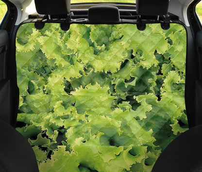 Green Lettuce Salad Print Pet Car Back Seat Cover