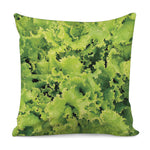 Green Lettuce Salad Print Pillow Cover