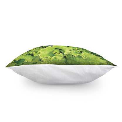 Green Lettuce Salad Print Pillow Cover