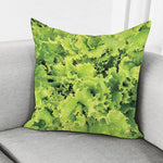 Green Lettuce Salad Print Pillow Cover