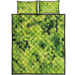 Green Lettuce Salad Print Quilt Bed Set