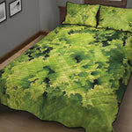 Green Lettuce Salad Print Quilt Bed Set