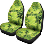 Green Lettuce Salad Print Universal Fit Car Seat Covers