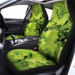 Green Lettuce Salad Print Universal Fit Car Seat Covers