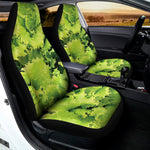 Green Lettuce Salad Print Universal Fit Car Seat Covers