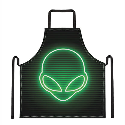 Green Light Alien Print Apron