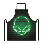 Green Light Alien Print Apron