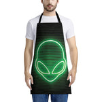 Green Light Alien Print Apron