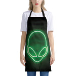 Green Light Alien Print Apron