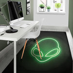 Green Light Alien Print Area Rug