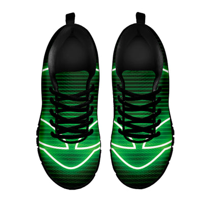 Green Light Alien Print Black Sneakers