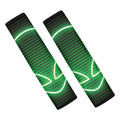 Green Light Alien Print Car Seat Belt Covers