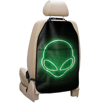 Green Light Alien Print Car Seat Organizers