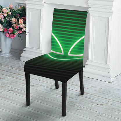 Green Light Alien Print Dining Chair Slipcover