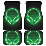 Green Light Alien Print Front and Back Car Floor Mats