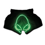 Green Light Alien Print Muay Thai Boxing Shorts